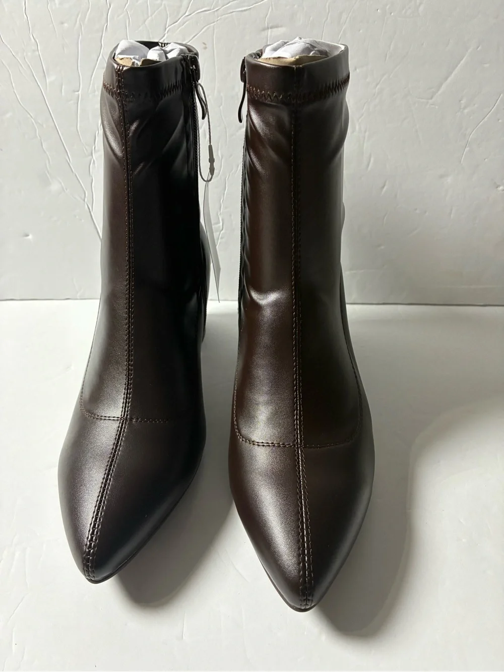 Women's Black Mid-Calf Block Heel Ankle Boots